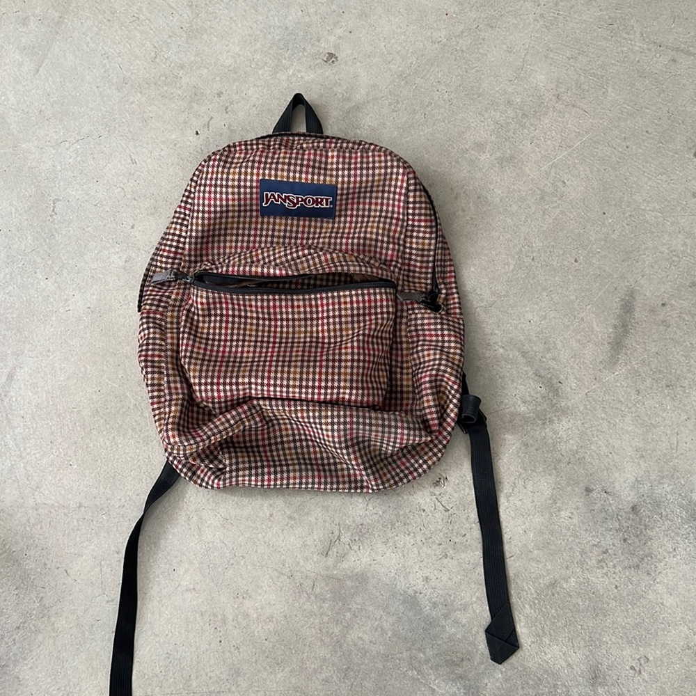 Plaid jansport backpack